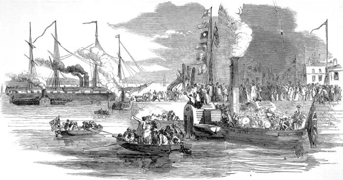 Framed Print : Departure of the Great Britain from Liverpool, 1852 Framed Print : Departure of the Great Britain from Liverpool, 1852