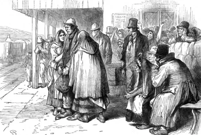 Framed Print : Departure of Irish emigrants Framed Print : Departure of Irish emigrants