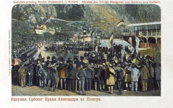 Departure of King Alexander of Serbia at Kotor