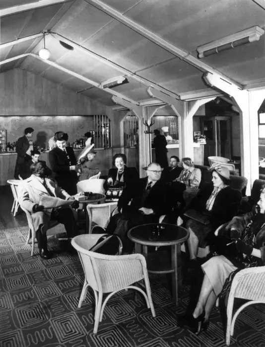 Framed Print : The Departure Lounge at Heathrow Airport c 1951 Framed Print : The Departure Lounge at Heathrow Airport c 1951