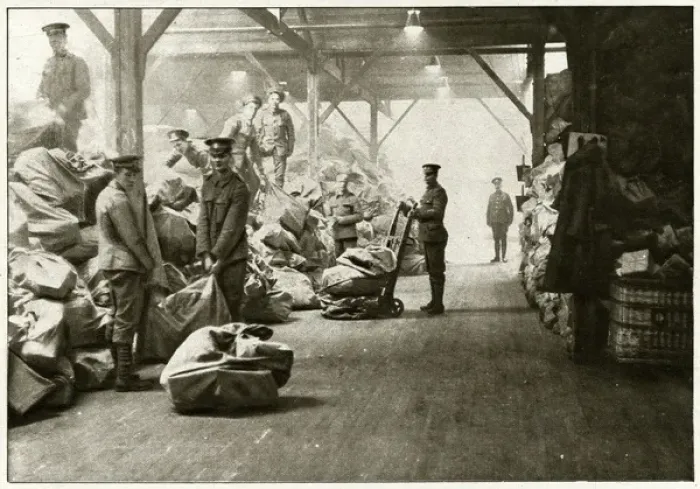 Framed Print : Departure of mail to British Soldiers Framed Print : Departure of mail to British Soldiers