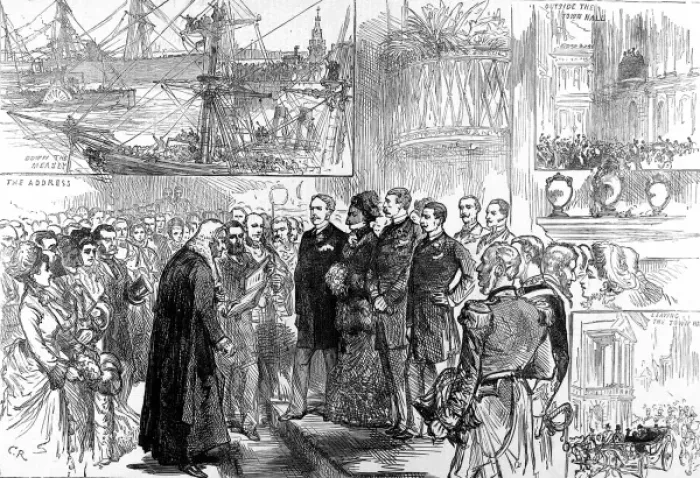 Framed Print : Departure of the Marquis of Lorne and Princess Louise from L Framed Print : Departure of the Marquis of Lorne and Princess Louise from L