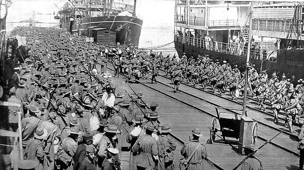 The departure from Melbourne of the Australian expedition for the Great War