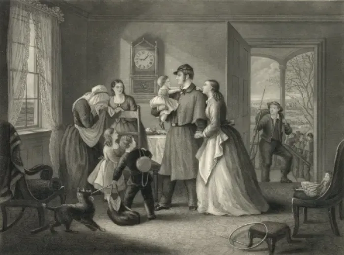 Framed Print : The departure for the war Framed Print : The departure for the war