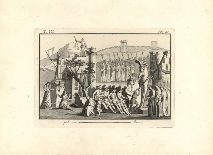 Framed Print : Depiction of the Trojan Horse Framed Print : Depiction of the Trojan Horse