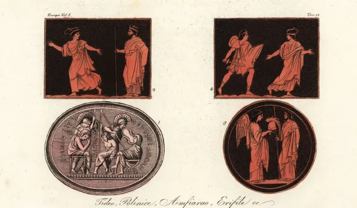 Framed Print : Depictions of the Seven against Thebes Framed Print : Depictions of the Seven against Thebes