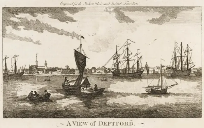 Framed Print : Deptford: view of the river Framed Print : Deptford: view of the river
