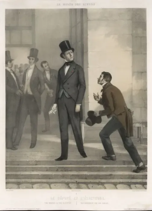 Framed Print : Deputy and Voter Framed Print : Deputy and Voter