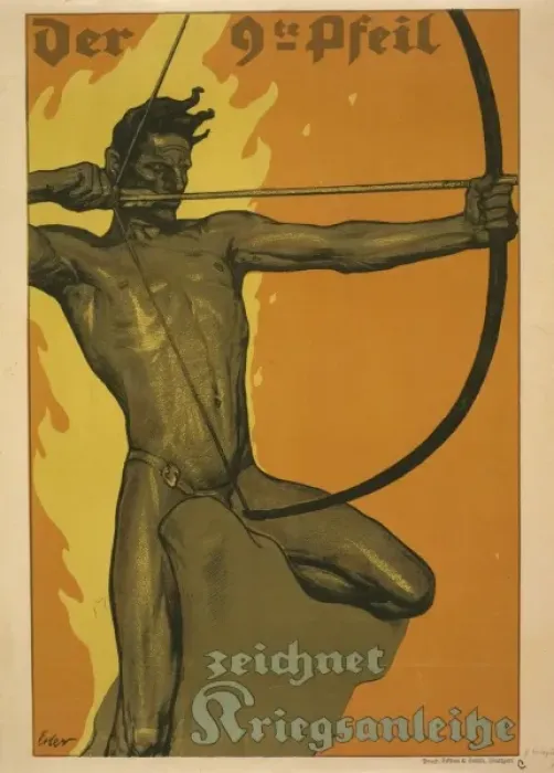 Framed Print : Der 9te Pfeil, zeichnet Kriegsanleihe Framed Print : Der 9te Pfeil, zeichnet Kriegsanleihe