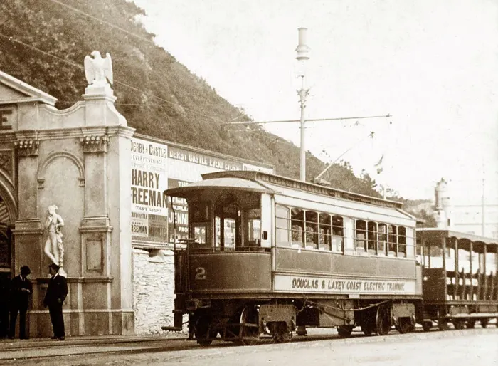 Framed Print : Derby Castle Station Douglas Isle of Man in 1898 Framed Print : Derby Castle Station Douglas Isle of Man in 1898