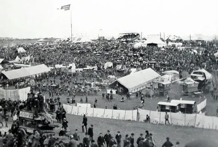 Framed Print : Derby Day, Epsom Downs, Victorian period Framed Print : Derby Day, Epsom Downs, Victorian period