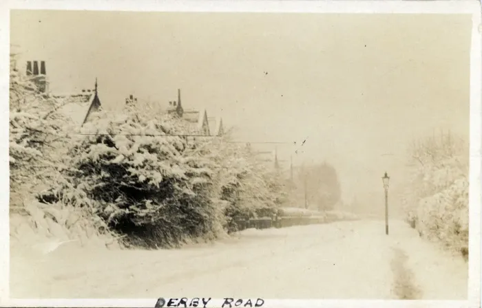 Framed Print : Derby Road in Snow Framed Print : Derby Road in Snow