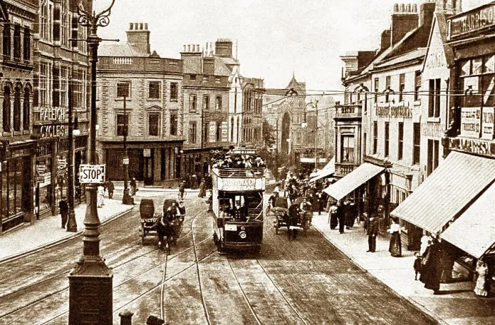 Framed Print : Derby St. Peter's Gate early 1900s Framed Print : Derby St. Peter's Gate early 1900s