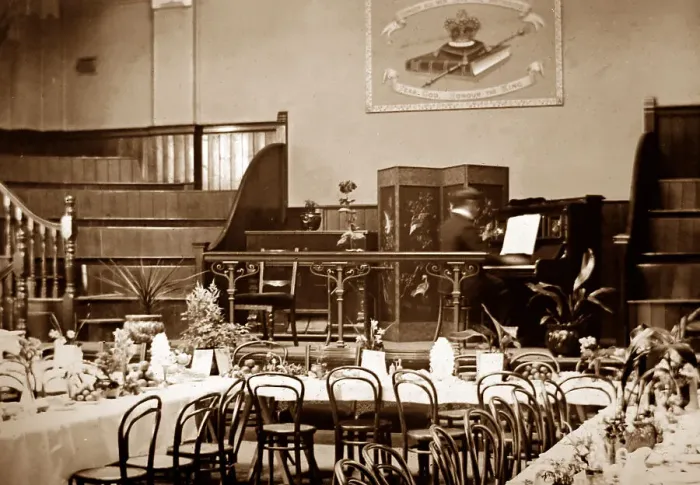 Framed Print : Derby YMCA Lecture Hall during WW1 Framed Print : Derby YMCA Lecture Hall during WW1