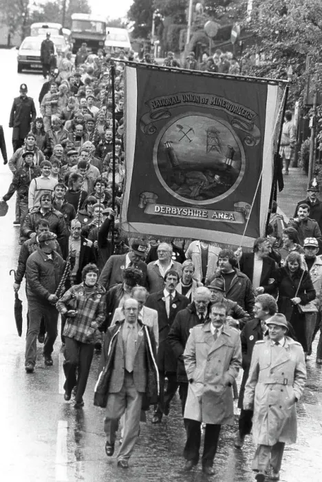 Framed Print : Derbyshire miners march 1984 Framed Print : Derbyshire miners march 1984