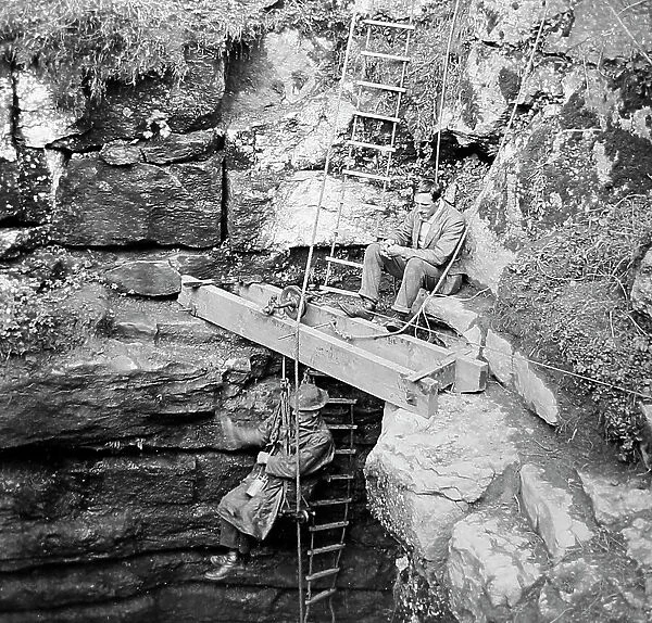 Descending Gaping Ghyll in 1920