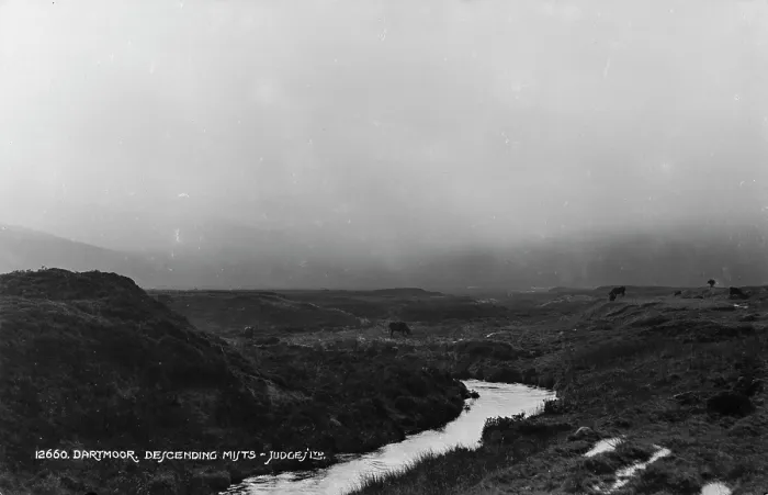 Framed Print : Descending Mists on Dartmoor