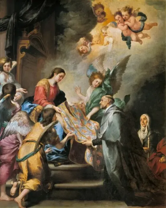 Framed Print : The Descent of the Virgin Mary to Reward St Framed Print : The Descent of the Virgin Mary to Reward St