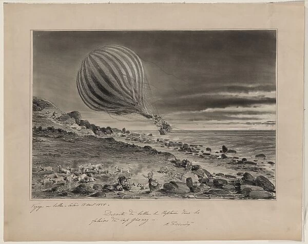 Descente du ballon le Neptune dans les falaises du Cap Gris-