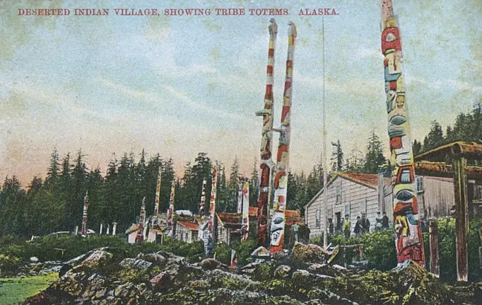 Framed Print : Deserted Native American village, Alaska, USA Framed Print : Deserted Native American village, Alaska, USA