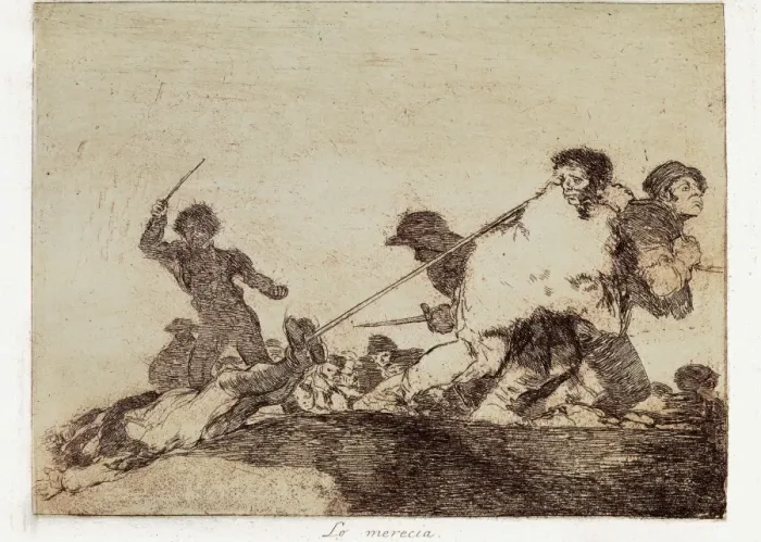 Framed Print : He deserved it. Plate 29 of The Disasters of War Framed Print : He deserved it. Plate 29 of The Disasters of War