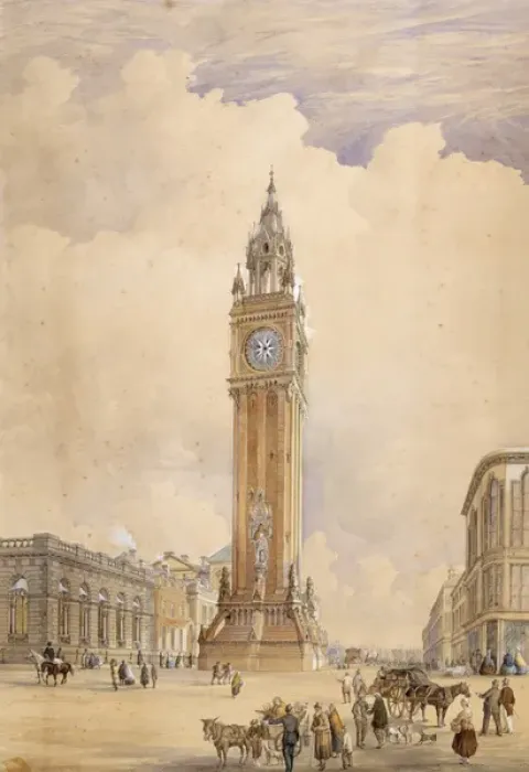 Framed Print : Design for Albert Memorial Clock, Belfast Framed Print : Design for Albert Memorial Clock, Belfast