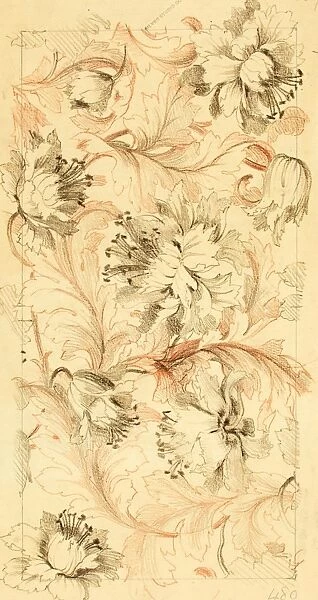 Design for carpet filling with flowers