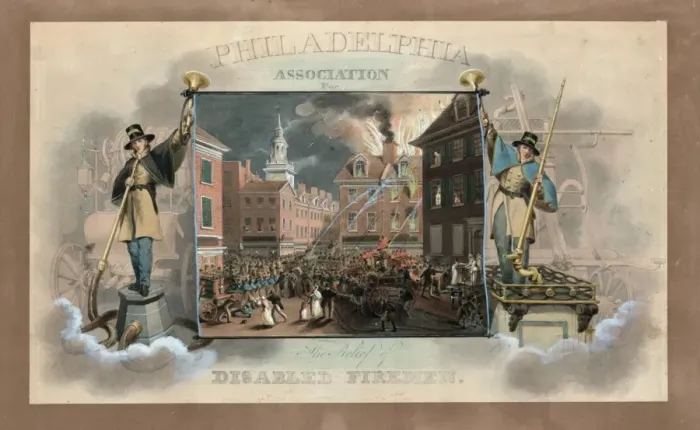 Framed Print : Design for a certificate for the Philadelphia Association fo