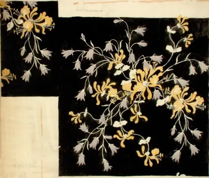 Framed Print : Design for dress silk or print with flowers Framed Print : Design for dress silk or print with flowers