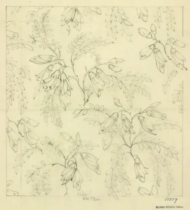 Framed Print : Design for dress silk or print with flowers Framed Print : Design for dress silk or print with flowers