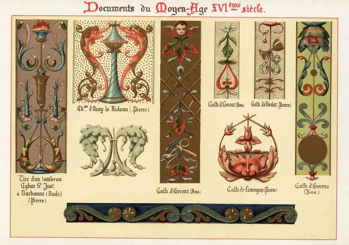 Framed Print : Design elements from the 16th century Framed Print : Design elements from the 16th century