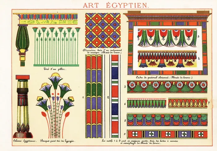 Framed Print : Design elements and motifs from ancient Egyptian art Framed Print : Design elements and motifs from ancient Egyptian art