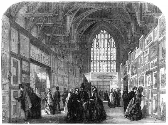 Framed Print : Design exhibition for government offices, Westminster Hall Framed Print : Design exhibition for government offices, Westminster Hall