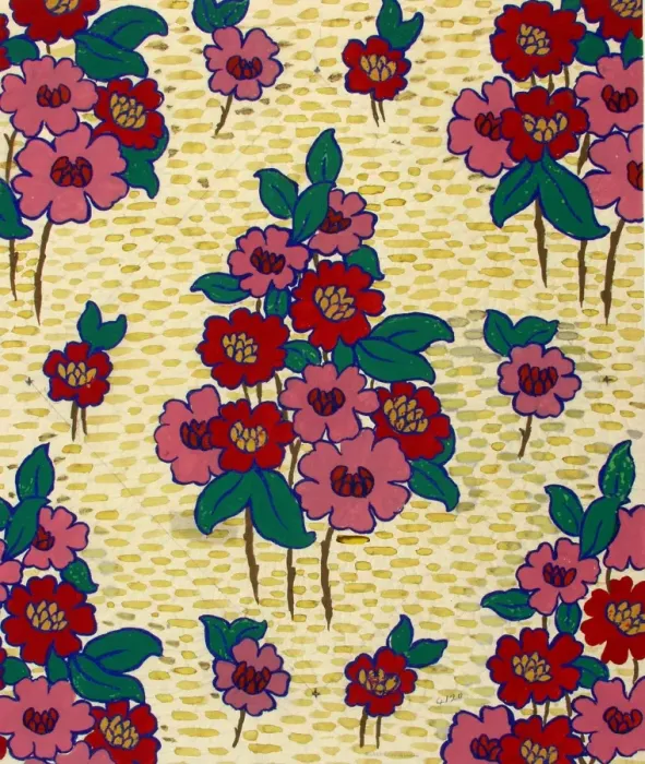 Framed Print : Design for Printed Textile with flowers Framed Print : Design for Printed Textile with flowers