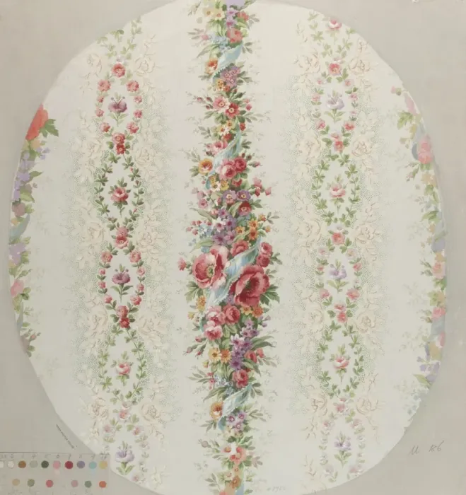 Framed Print : Design for Printed Textile with flowers Framed Print : Design for Printed Textile with flowers