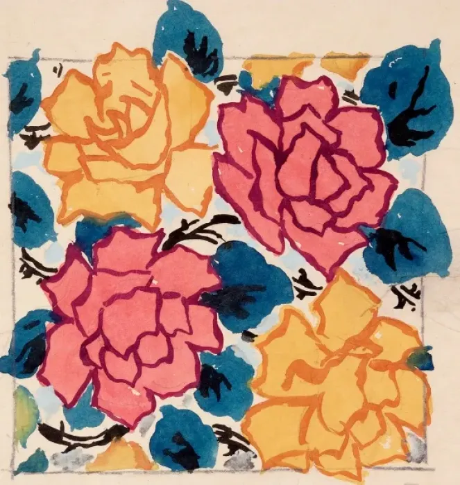 Framed Print : Design for Printed Textile with flowers Framed Print : Design for Printed Textile with flowers