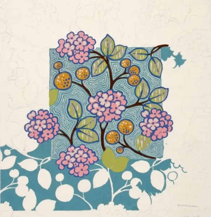 Framed Print : Design for Printed Textile with flowers Framed Print : Design for Printed Textile with flowers