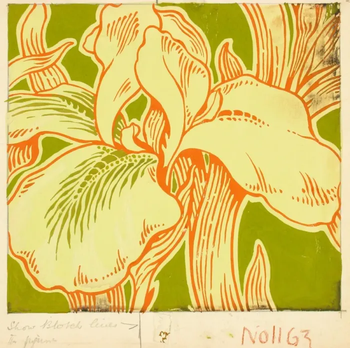 Framed Print : Design for printed textile with lily flower Framed Print : Design for printed textile with lily flower