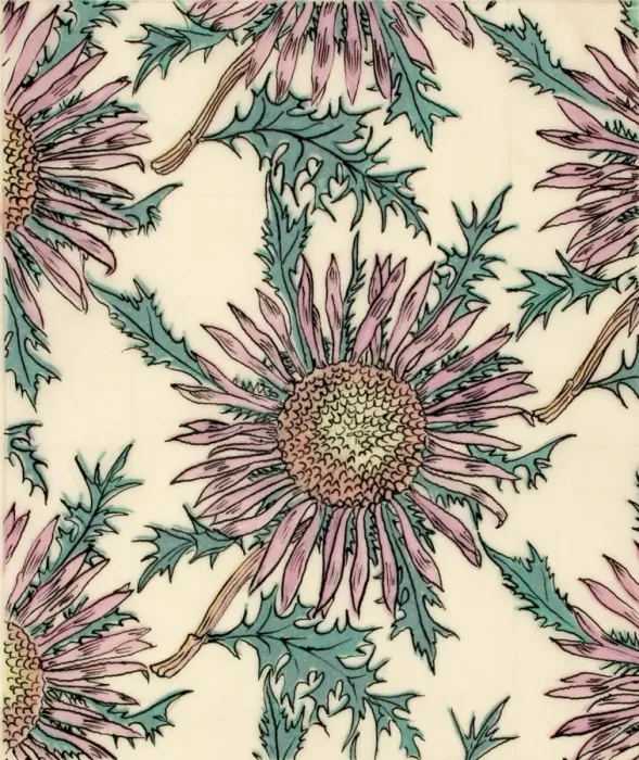Framed Print : Design for printed textile with pink flowers Framed Print : Design for printed textile with pink flowers