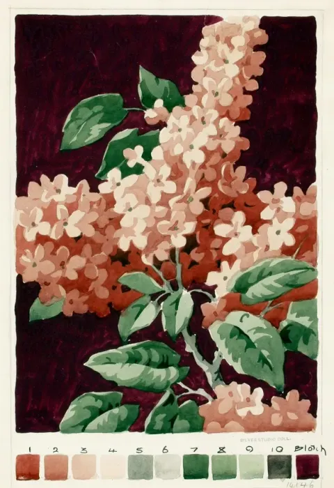 Framed Print : Design for printed textile with pink flowers Framed Print : Design for printed textile with pink flowers