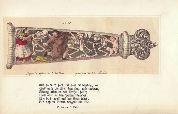 Framed Print : A design for a sheath of a dagger with Death Framed Print : A design for a sheath of a dagger with Death
