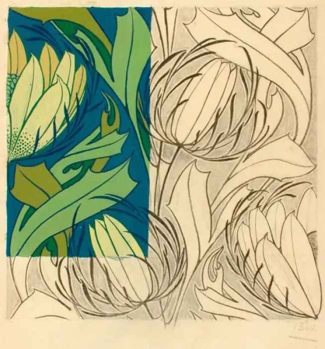 Framed Print : Design with stylised flowers Framed Print : Design with stylised flowers
