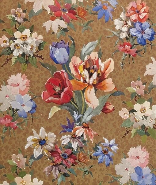 Design for Textile with flowers