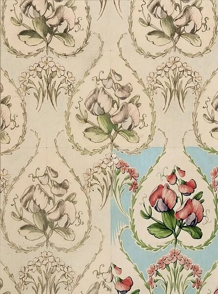 Design for Textile or Wallpaper with flowers