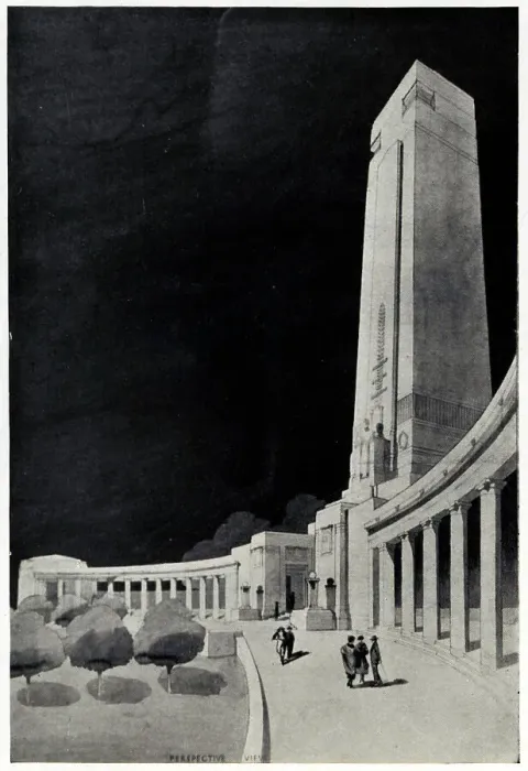 Framed Print : Design For The Victorian War Memorial Framed Print : Design For The Victorian War Memorial