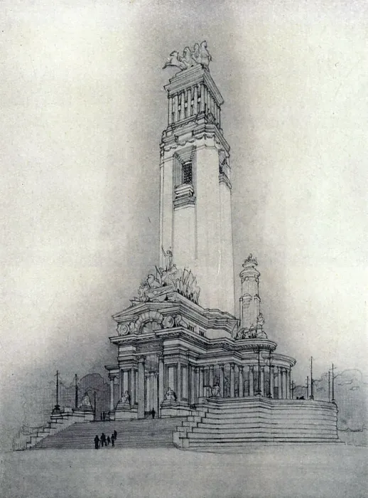 Framed Print : Design For The Victorian War Memorial Framed Print : Design For The Victorian War Memorial