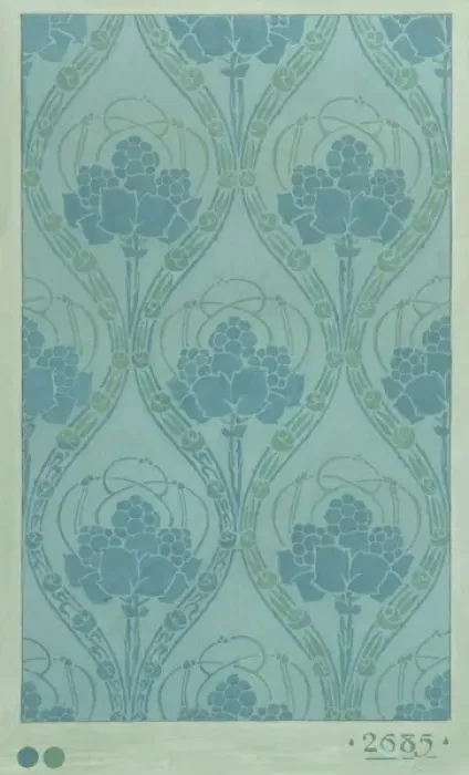 Framed Print : Design for Wallpaper in blue and green Framed Print : Design for Wallpaper in blue and green