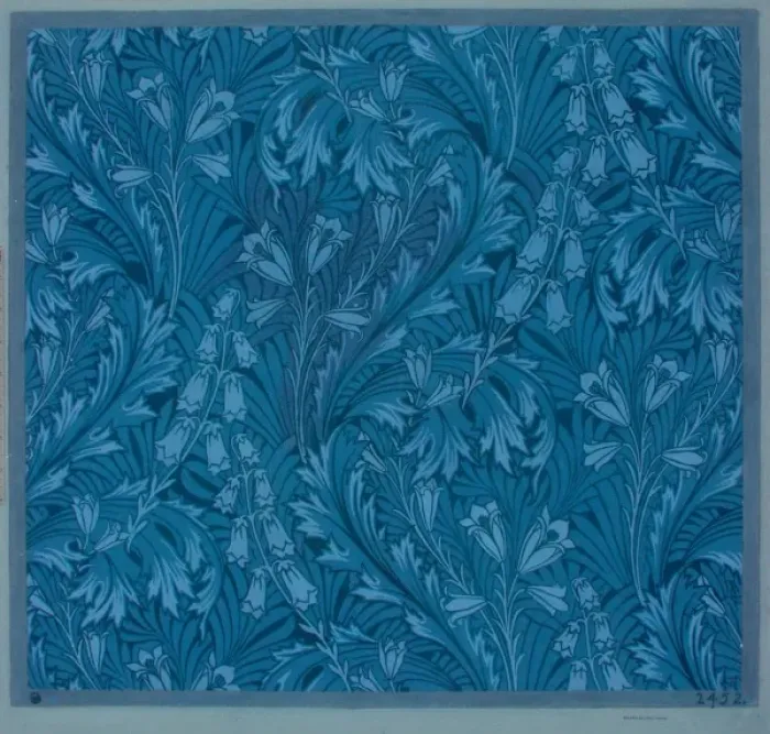 Framed Print : Design for Wallpaper with bluebells Framed Print : Design for Wallpaper with bluebells