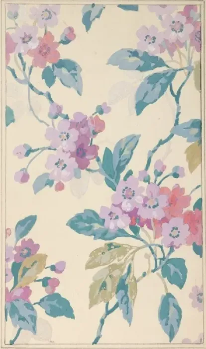 Framed Print : Design for Wallpaper with flowers Framed Print : Design for Wallpaper with flowers