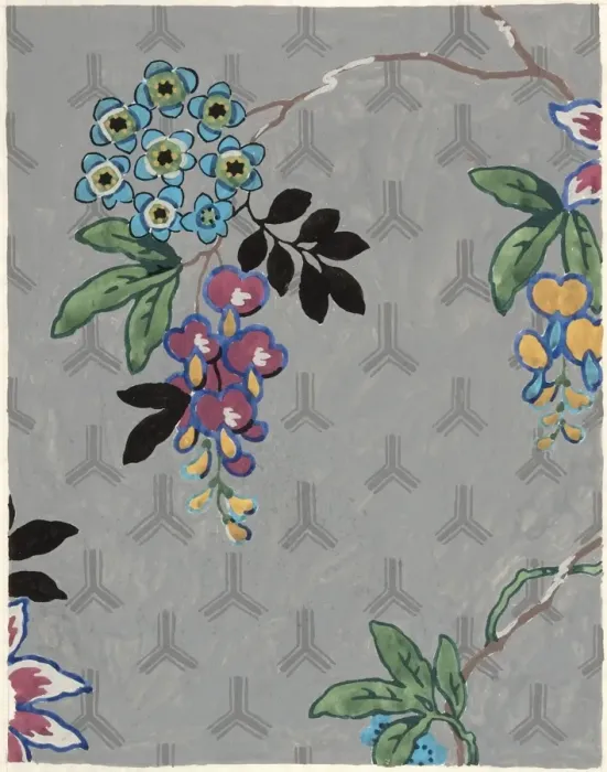 Framed Print : Design for Wallpaper with flowers Framed Print : Design for Wallpaper with flowers